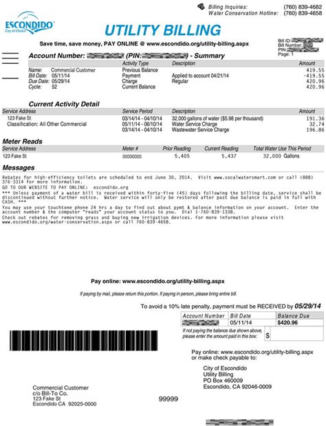 escondido utility billing|escondido water bill payment.